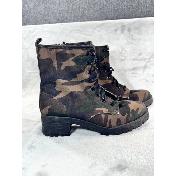 Madden Girl womens size 8 combat camoflage boot - Picture 8 of 16